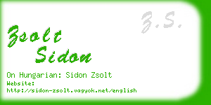 zsolt sidon business card